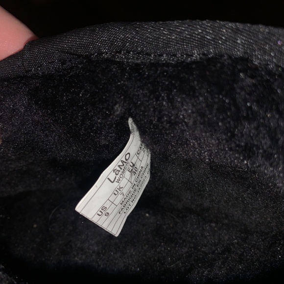 Lamo, ankle boot with faux fur and small platform, black, womens 9 - Picture 6 of 6